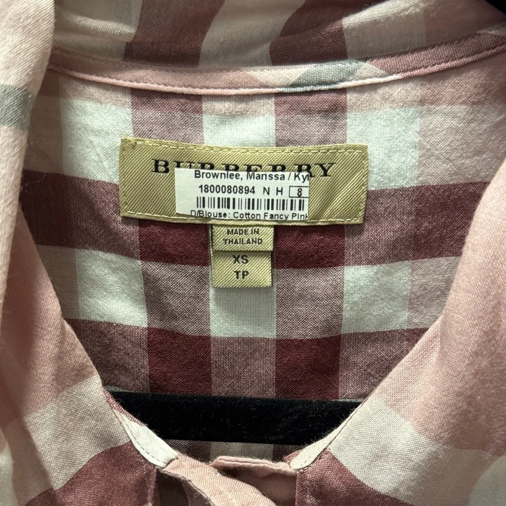 Burberry Pink and White Checkered Shirt - Picture 2 of 4